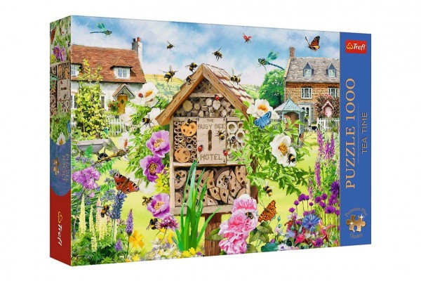 Puzzle Premium Plus - Čajový čas: Domček pre včielky 1000 dielikov 68,3x48cm v krabici 40x27x6cm