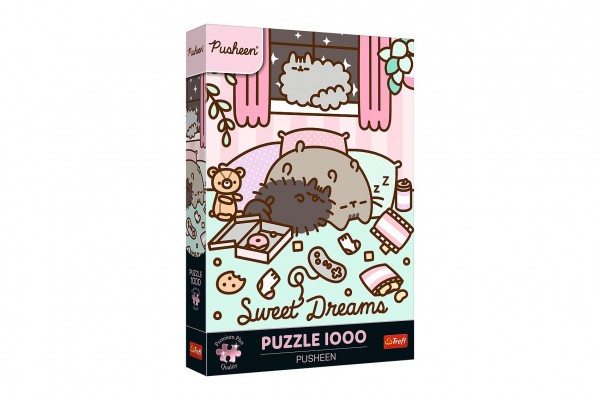 Puzzle Premium Plus: Pusheen 1000 dielikov 48x68, 3cm v krabici 27x40x6cm