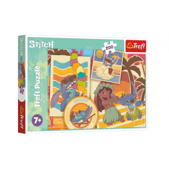 Puzzle Hudobný svet Lilo&Stitche 200 dielikov 48x34cm v krabici 33x23x4cm