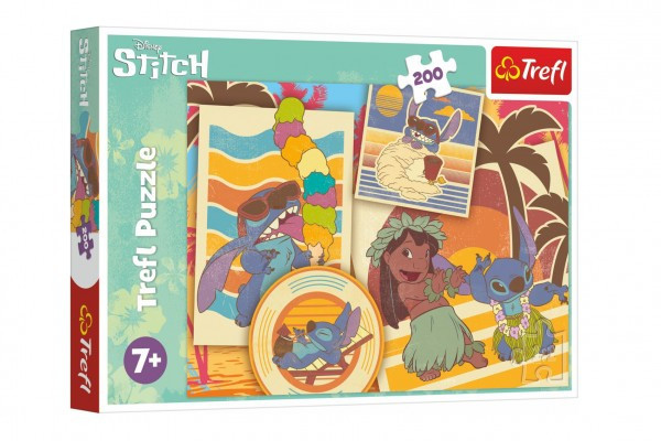 Puzzle Hudobný svet Lilo&Stitche 200 dielikov 48x34cm v krabici 33x23x4cm