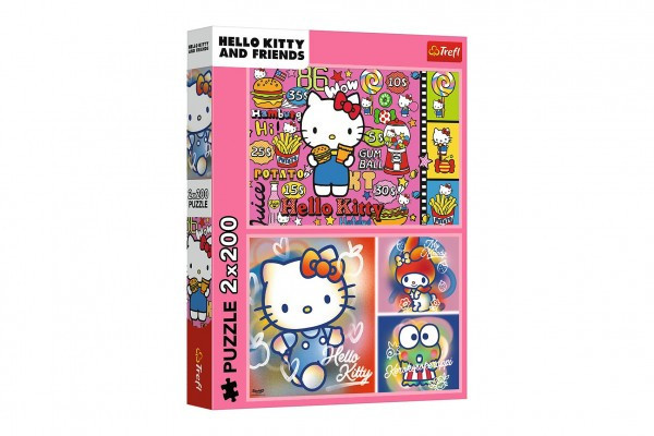 Puzzle 2x200 Hello Kitty a priatelia 41x27, 5cm v krabici 26x34x4, 5cm