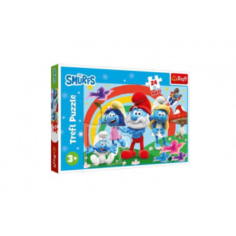 Puzzle maxi 24 dielikov Šmolkovia 60x40cm v krabici 40x27x5cm