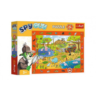 Puzzle Spy Guy - Safari 18,9 x13, 4cm 24 dielikov v krabici 33x23x6cm