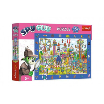 Puzzle Spy Guy - Zábavný park 18,9 x13, 4cm 100 dielikov v krabici 33x23x6cm