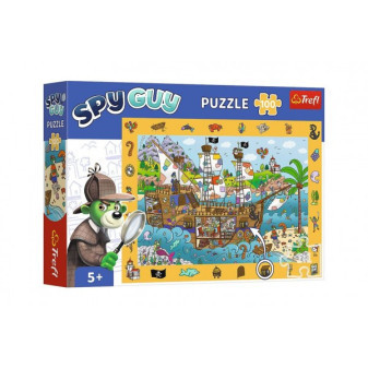Puzzle Spy Guy - Pirátska loď 18,9 x13, 4cm 100 dielikov v krabici 33x23x6cm