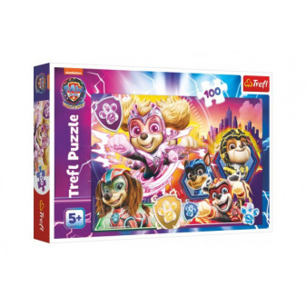 Puzzle Zoznámte sa s mocnými šteňatami Paw Patrol/Tlapková patrola 100 dielikov 41x27,5 cm v krab. 29x