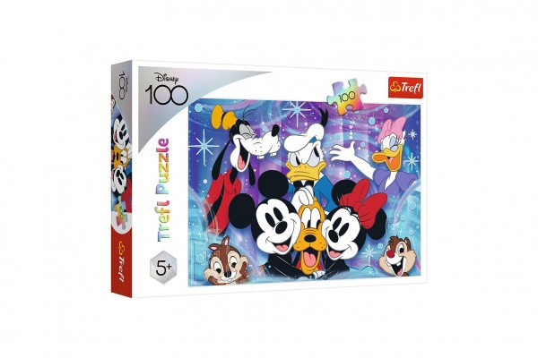 Puzzle Vo svete Disney je zábava 100 dielikov 41x27, 5cm v krabici 29x20x4cm