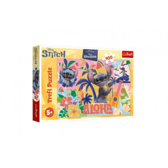 Puzzle Stitch a priatelia v akcii 100 dielikov 41x27, 5cm v krabici 29x19x4cm