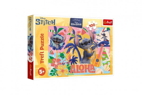 Puzzle Stitch a priatelia v akcii 100 dielikov 41x27, 5cm v krabici 29x19x4cm