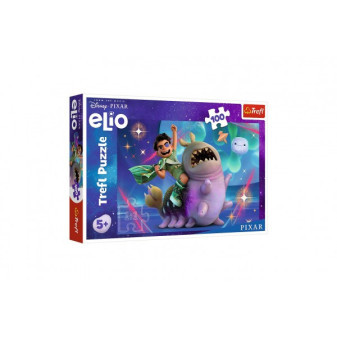 Puzzle Elio a vesmírne dobrodružstvo 100 dielikov 41x27, 5cm v krabici 29x19x4cm