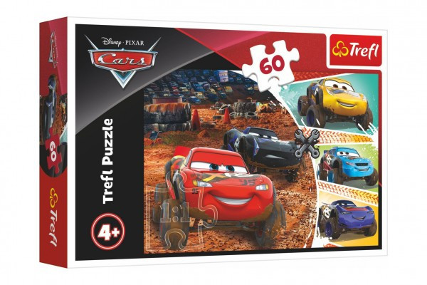 Puzzle Disney Cars 3/McQueen s priateľmi 33x22cm 60 dielikov v krabici 21x14x4cm