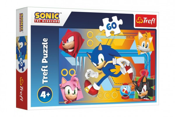 Puzzle Sonic v akcii / Sonic The Hedgehog 33x22cm 60 dielikov v krabici 21x14x4cm