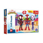 Puzzle Dobrodružstvo Spideyho a priateľov 27x20cm 30 dielikov v krabičke 21x14x4cm