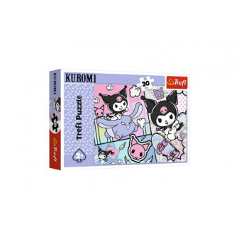Puzzle Zábava s Kuromi 27x20cm 30 dielikov v krabičke 21x14x4cm