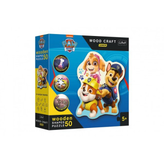 Drevené puzzle Junior 50 dielikov Legrační Tlapková Patrola / Paw Patrol 19,5 x23, 5cm v krabici 20x20x