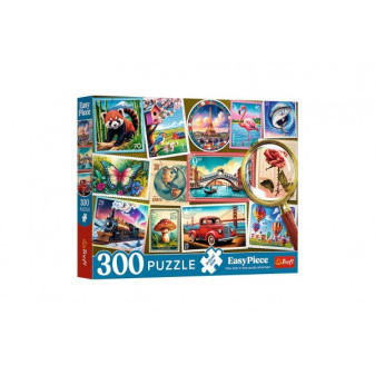 Puzzle Poštové známky 300dielikov 60x40cm v krabici 34x26x5cm