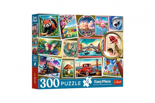 Puzzle Poštové známky 300dielikov 60x40cm v krabici 34x26x5cm
