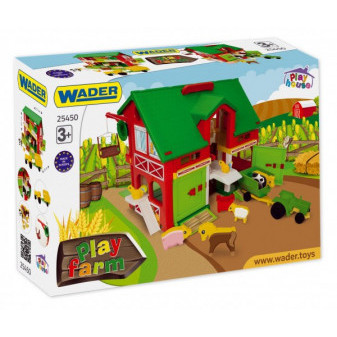 Domček Farma stajňa 40x35cm v krabici 59x40x15cm Wader