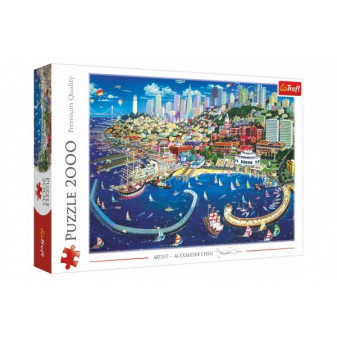 Puzzle Záliv v San Franciscu 2000 dielikov 96,1x68,2cm v krabici 40x27x6cm