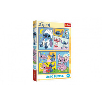 Puzzle 2x70 Lilo&Stitch - So Stitchom nie je nuda 27,5x18cm v krabici 19x29x4cm