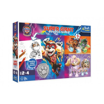 Puzzle GIANT obojstranné Skvelý tím Tlapkové patroly / Paw patrol 15 dielikov v krab. 40x27cm 24m+