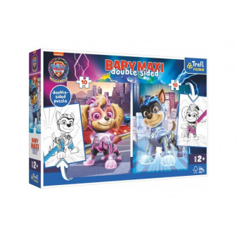 Puzzle MAXI oboustranné 2x10 dílků Hrdinští psi Tlapková patrola/Paw patrol v krab. 40x27x6cm 24