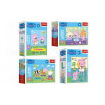 Minipuzzle miniMaxi 20 dielikov Prasiatko Peppa / Peppa Pig 4 druhy v krabičke 11x8cm