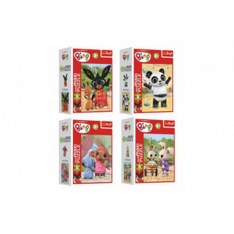 Minipuzzle miniMaxi 20 dielikov Bingovi priatelia/Králiček Bing 4 druhy v krabičke 8x11cm
