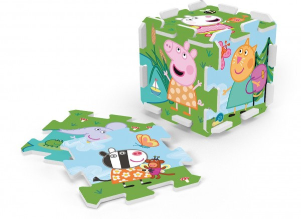 Penové puzzle Prasiatko Peppa / Peppa Pig 32x32x1cm 8ks vo fólii 0m+