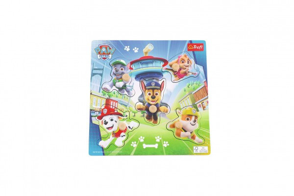 Vkladačka/Puzzle doskové obrysové Tlapková patrola/Paw Patrol 22x22cm vo fólii 18m+