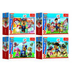 Minipuzzle 54 dílků Paw Patrol/Tlapková Patrola 4 druhy v krabičce 9x6x3cm 40ks v boxu