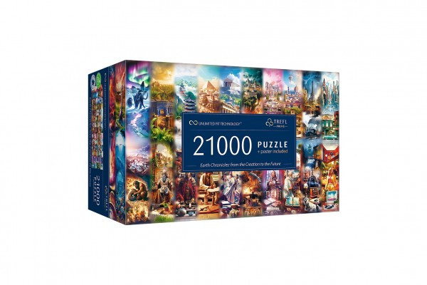 Puzzle Earth Chronicles: od stvorenia po budúcnosť 21000 dielikov v krabici 50x23x31cm