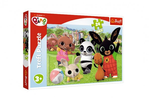 Puzzle Maxi 24 dielikov Bing Bunny Zábava v parku 60x40cm v krabici 40x26,5x4cm