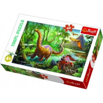 Puzzle Dinosaury 33x22cm 60 dielikov v krabici 21x14x4cm