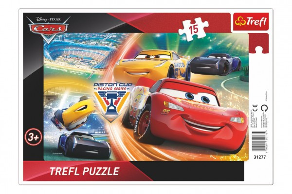 Puzzle doskové Cars/Boj o víťazstve 33x23cm 15 dielikov