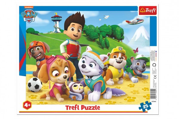 Puzzle doskové Paw Patrol/Tlapková patrola na stope 37x29cm 25 dielikov vo fólii