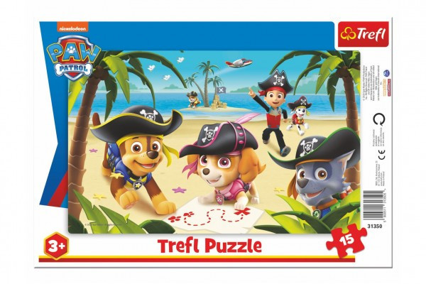 Puzzle doskové Priatelia z Tlapkovej patroly/Paw Patrol 33x23cm 15 dielikov