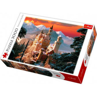 Puzzle Zimný zámok Neuschwanstein 3000 dielikov 116x85cm v krabici 40x27x9cm