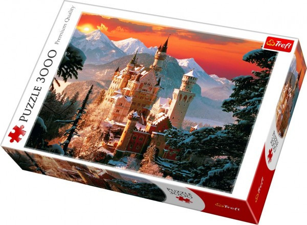 Puzzle Zimný zámok Neuschwanstein 3000 dielikov 116x85cm v krabici 40x27x9cm