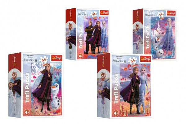 Minipuzzle 54 dielikov Ľadové kráľovstvo II/Frozen II 4 druhy v krabičke 6,5x9x3,5cm