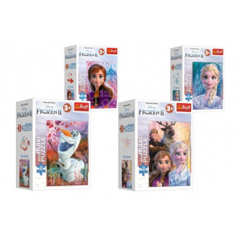 Minipuzzle miniMaxi 20 dielikov Ľadové kráľovstvo II/Frozen II 4 druhy v krabičke 11x8x4cm