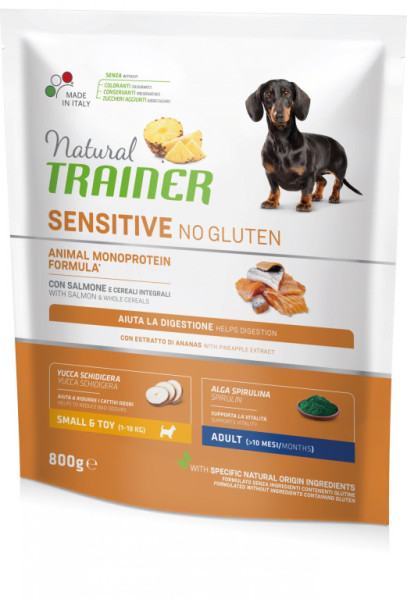 Trainer Nature Sensitive No glutén Adult Mini losos 800g