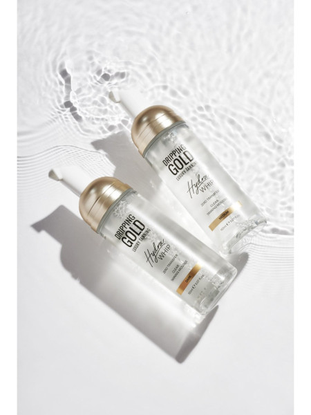 Dripping Gold Hydra Whip Priehľadná samoopaľovacia pena dark, 150ml