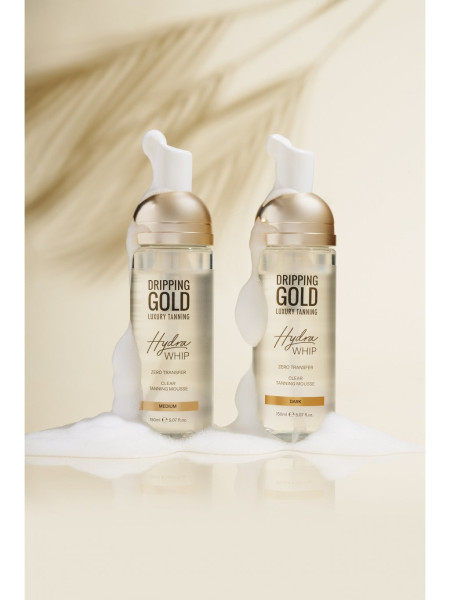 Dripping Gold Hydra Whip Priehľadná samoopaľovacia pena medium, 150ml