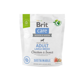 Brit Care Dog Sustainable Adult Large Breed - kuracie a insecty, 1kg