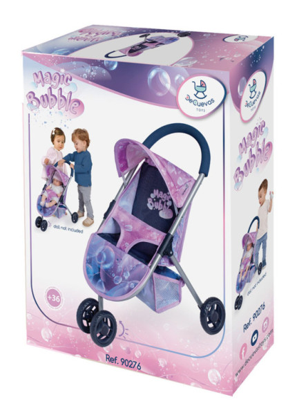 DeCuevas 90276 Športový kočík pre bábiky trojkolesový Magic Bubble 2024 - 55 cm