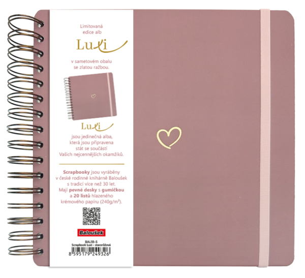 Scrapbook Luxi - 210x210 - lamino - staroružová