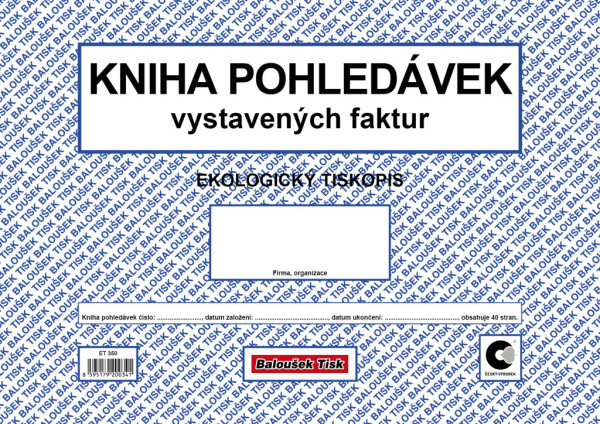 Kniha pohľadávok A4 /kn. vys. fa.ob./