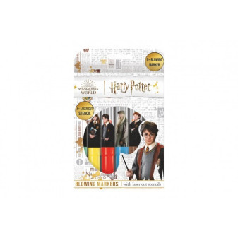 Fixy fúkacie 6ks so šablónami Harry Potter v krabičke 12x19cm