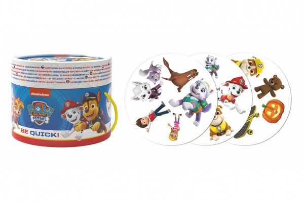 Postreh! kartová hra Tlapková patrola / Paw patrol v papierovom tubuse 12x10cm